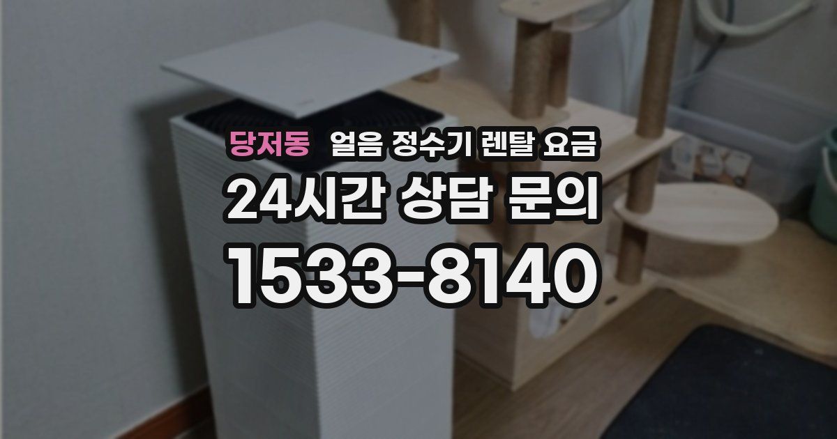 당저동 얼음 정수기 렌탈 요금