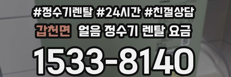 갑천면 얼음 정수기 렌탈 요금