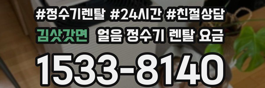 김삿갓면 얼음 정수기 렌탈 요금