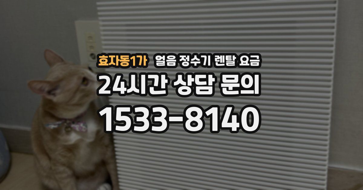 효자동1가 얼음 정수기 렌탈 요금