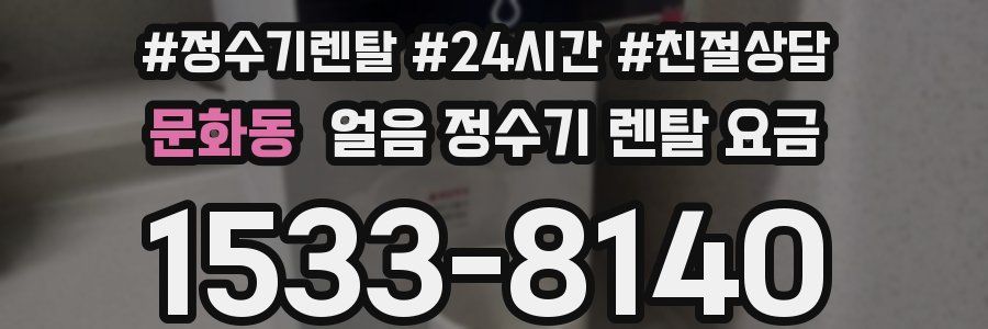 문화동 얼음 정수기 렌탈 요금