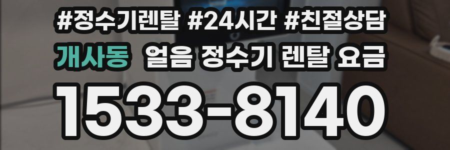 개사동 얼음 정수기 렌탈 요금