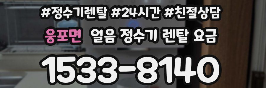 웅포면 얼음 정수기 렌탈 요금