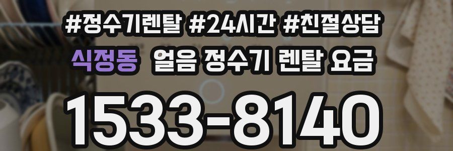 식정동 얼음 정수기 렌탈 요금