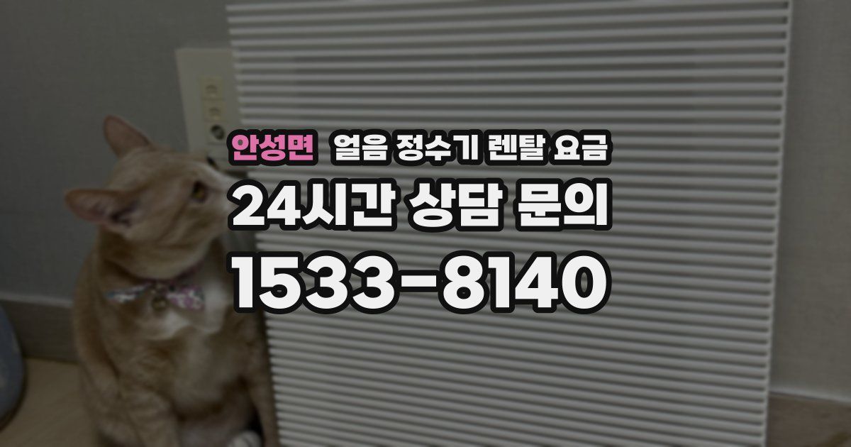 안성면 얼음 정수기 렌탈 요금