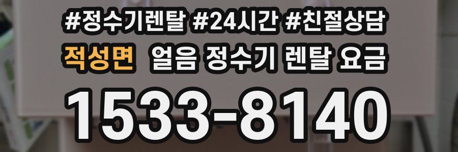 적성면 얼음 정수기 렌탈 요금