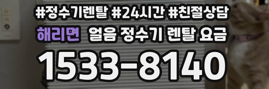 해리면 얼음 정수기 렌탈 요금