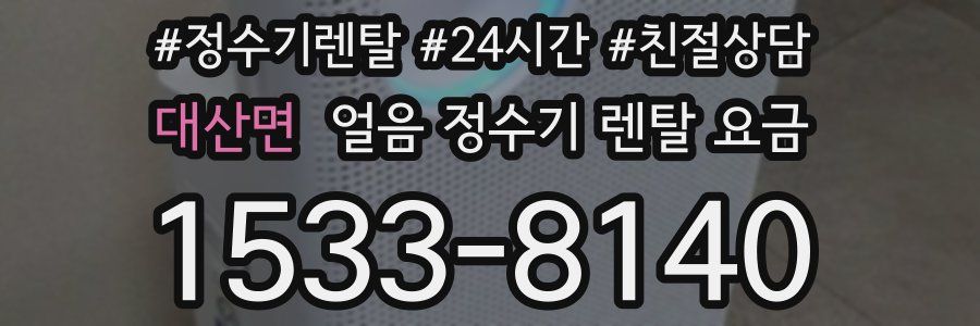 대산면 얼음 정수기 렌탈 요금