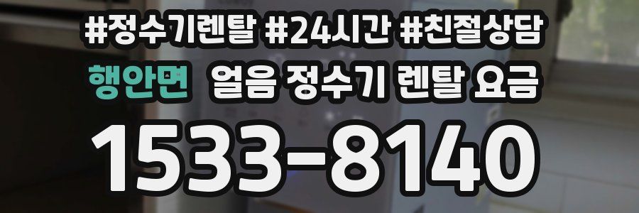행안면 얼음 정수기 렌탈 요금