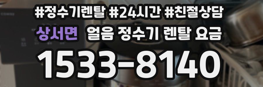 상서면 얼음 정수기 렌탈 요금