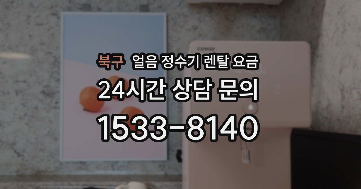 북구 얼음 정수기 렌탈 요금