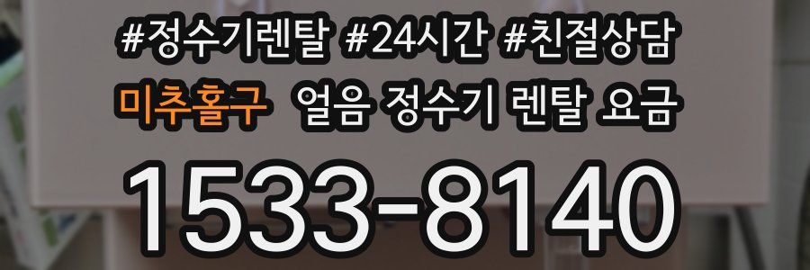 미추홀구 얼음 정수기 렌탈 요금