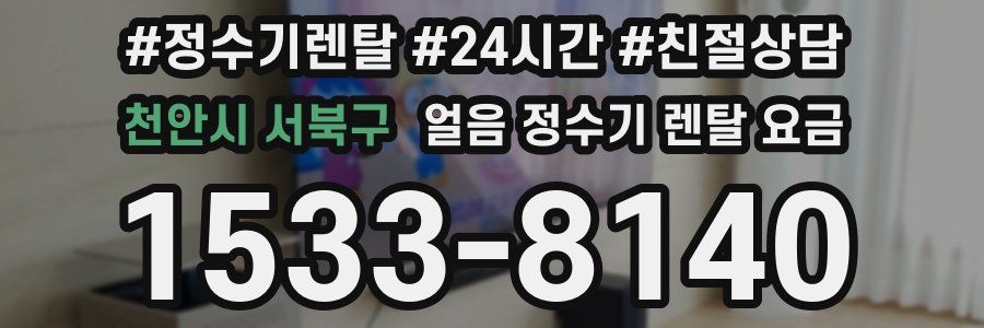 천안시 서북구 얼음 정수기 렌탈 요금