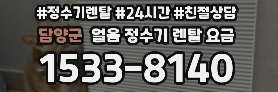 담양군 얼음 정수기 렌탈 요금