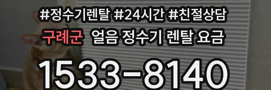 구례군 얼음 정수기 렌탈 요금