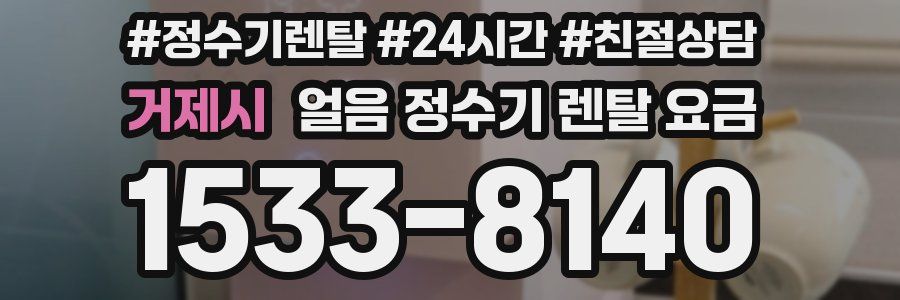 거제시 얼음 정수기 렌탈 요금