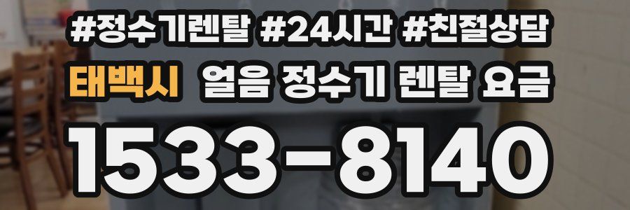 태백시 얼음 정수기 렌탈 요금