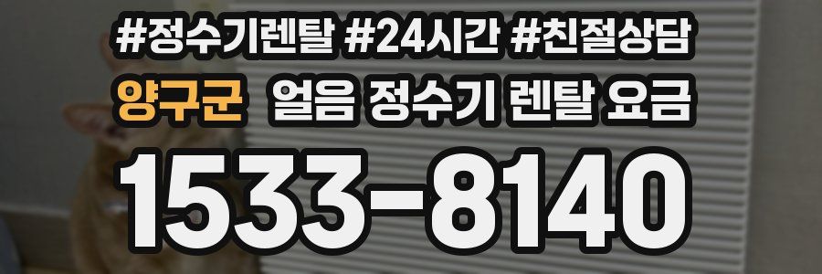 양구군 얼음 정수기 렌탈 요금