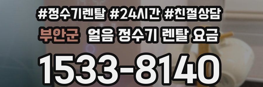 부안군 얼음 정수기 렌탈 요금