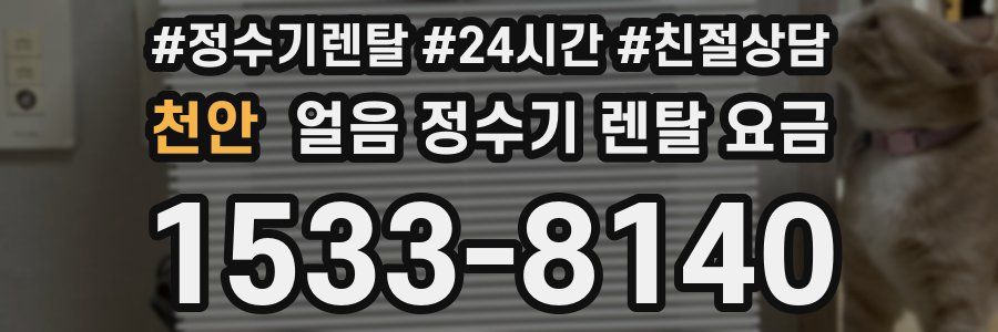 천안 얼음 정수기 렌탈 요금