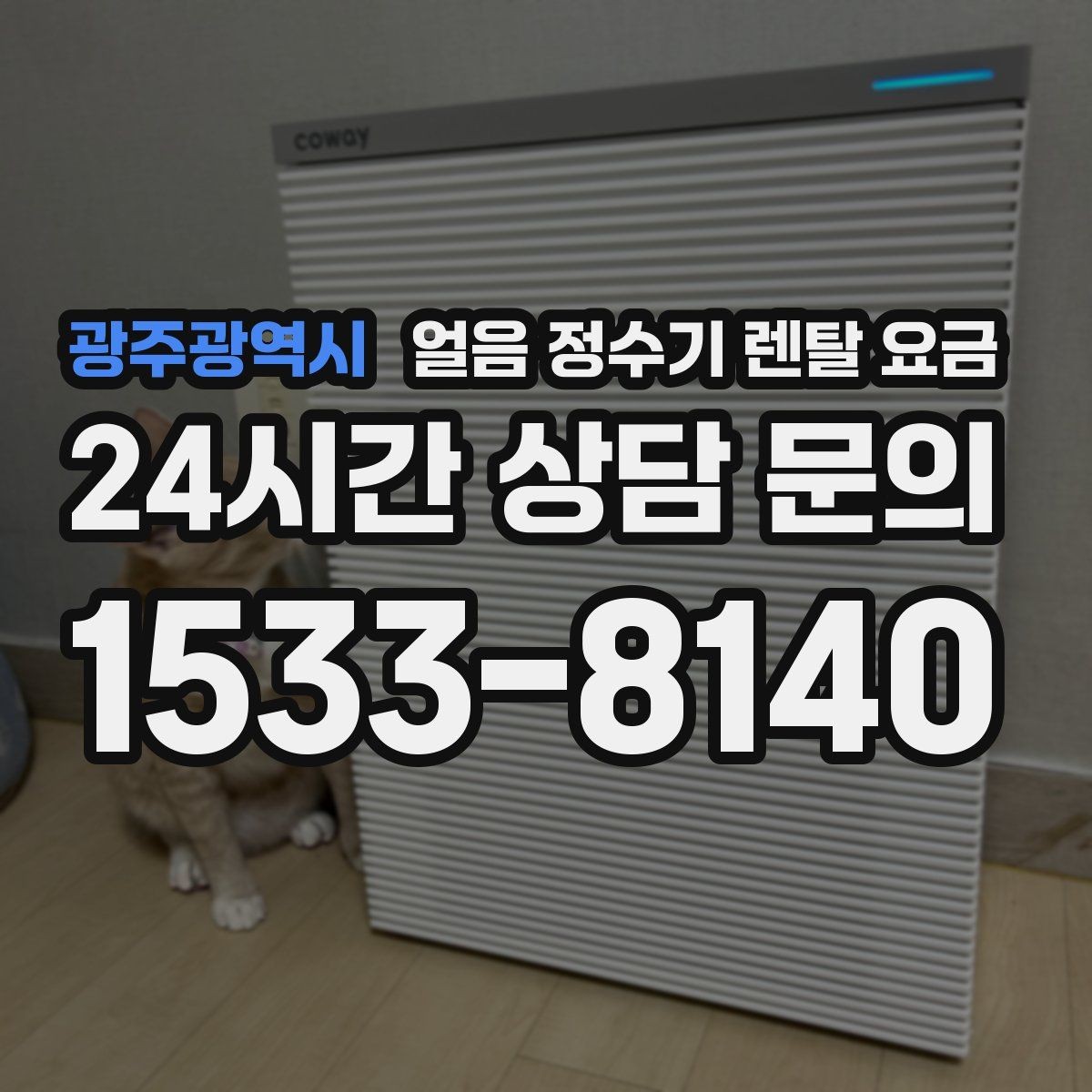 광주광역시 얼음 정수기 렌탈 요금 싱크대형과 스탠드형 차이