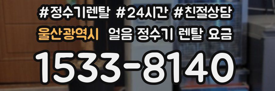 울산광역시 얼음 정수기 렌탈 요금