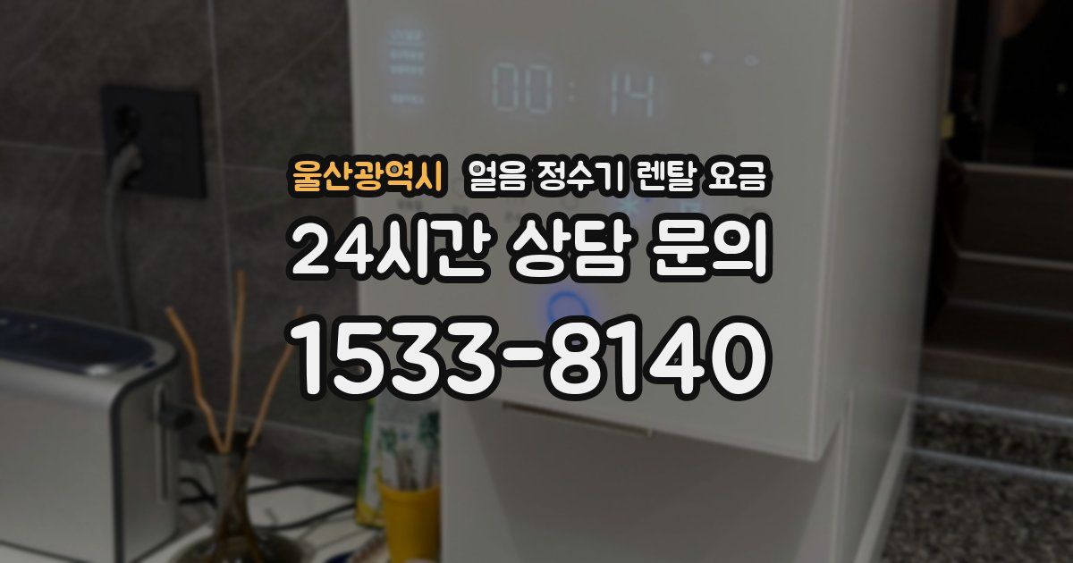 울산광역시 얼음 정수기 렌탈 요금