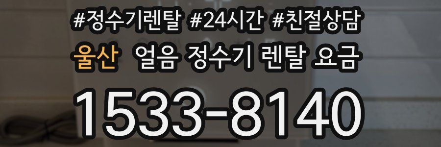 울산 얼음 정수기 렌탈 요금