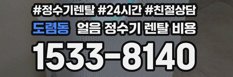 도렴동 얼음 정수기 렌탈 비용