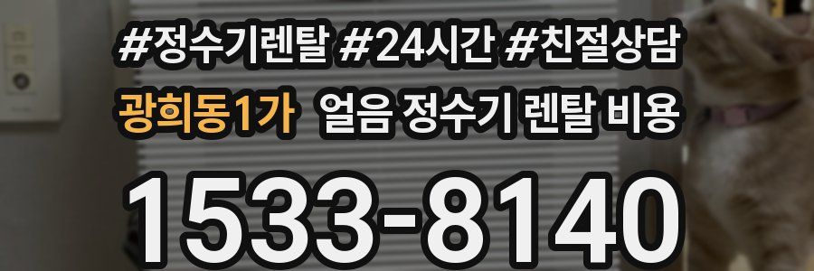 광희동1가 얼음 정수기 렌탈 비용