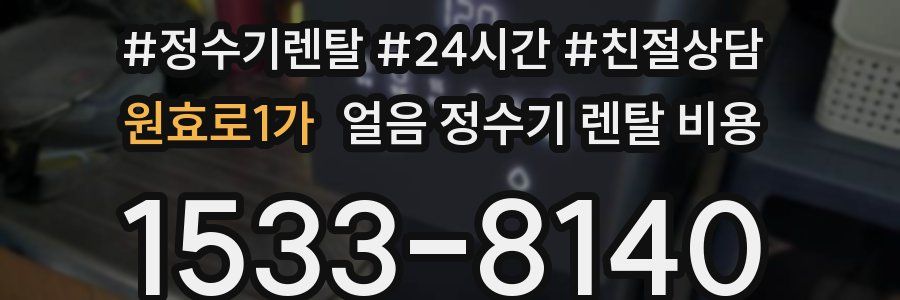 원효로1가 얼음 정수기 렌탈 비용