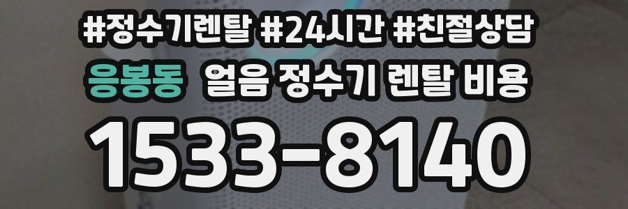 응봉동 얼음 정수기 렌탈 비용