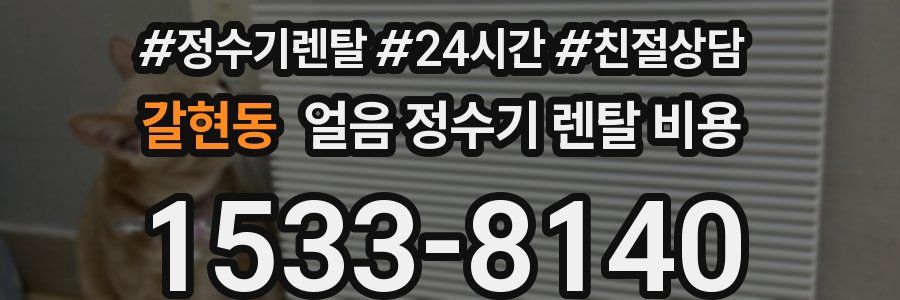 갈현동 얼음 정수기 렌탈 비용