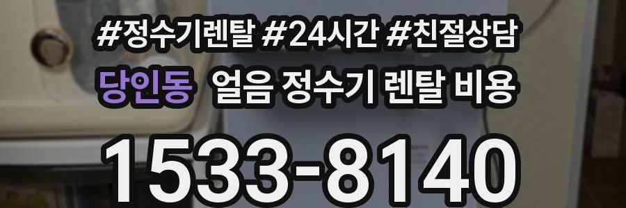 당인동 얼음 정수기 렌탈 비용