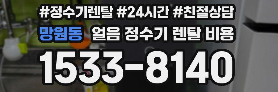 망원동 얼음 정수기 렌탈 비용