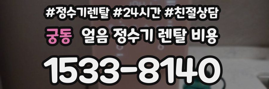 궁동 얼음 정수기 렌탈 비용