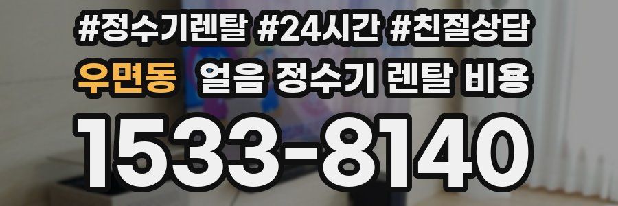 우면동 얼음 정수기 렌탈 비용