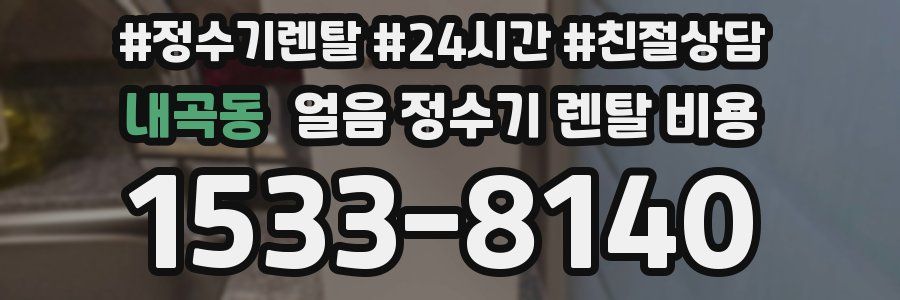 내곡동 얼음 정수기 렌탈 비용