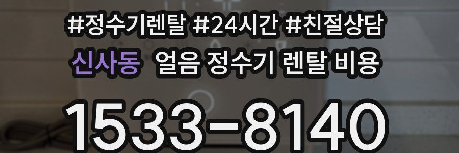 신사동 얼음 정수기 렌탈 비용