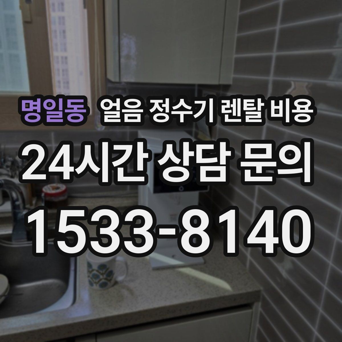명일동 얼음 정수기 렌탈 비용 싱크대형과 스탠드형 차이