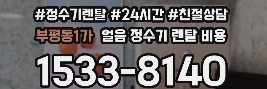 부평동1가 얼음 정수기 렌탈 비용