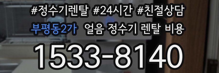 부평동2가 얼음 정수기 렌탈 비용