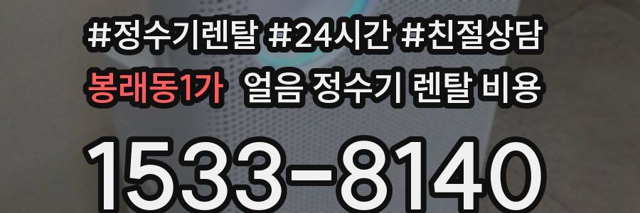 봉래동1가 얼음 정수기 렌탈 비용