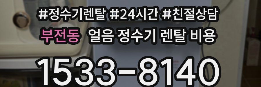 부전동 얼음 정수기 렌탈 비용