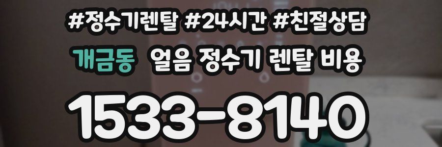 개금동 얼음 정수기 렌탈 비용