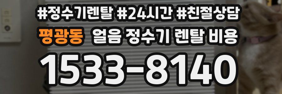 평광동 얼음 정수기 렌탈 비용
