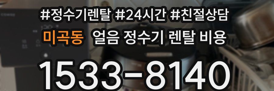 미곡동 얼음 정수기 렌탈 비용