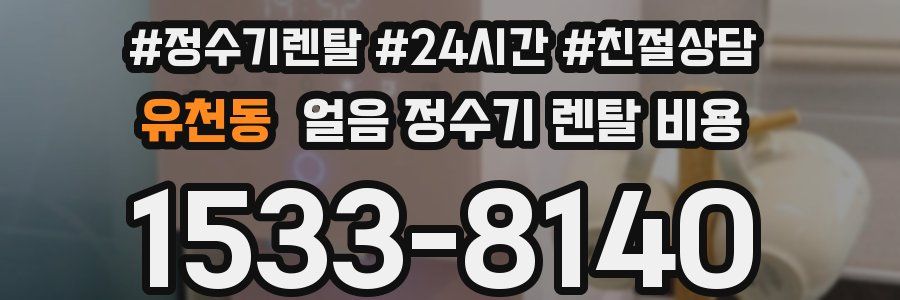 유천동 얼음 정수기 렌탈 비용