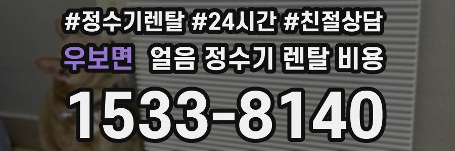 우보면 얼음 정수기 렌탈 비용