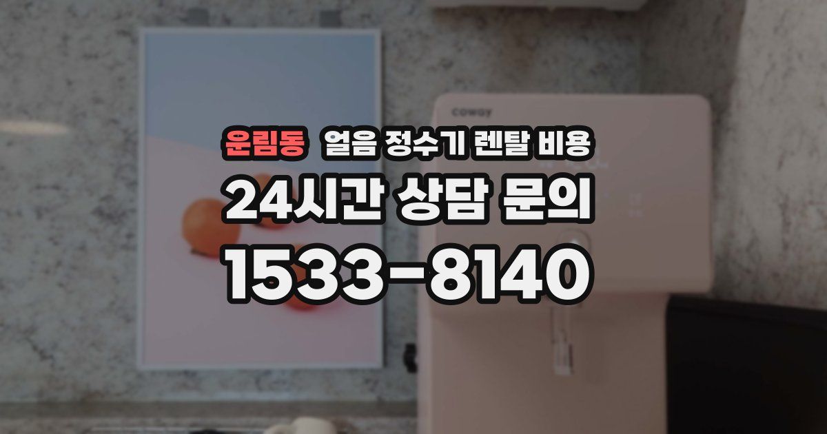 운림동 얼음 정수기 렌탈 비용